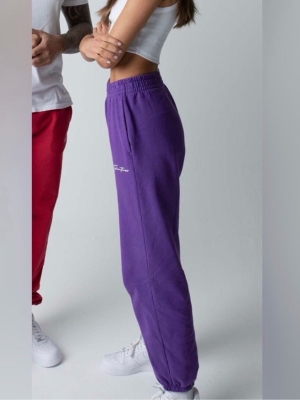 🆕 NWOT TALENTLESS Amethyst Purple Logo Sweatpants Medium